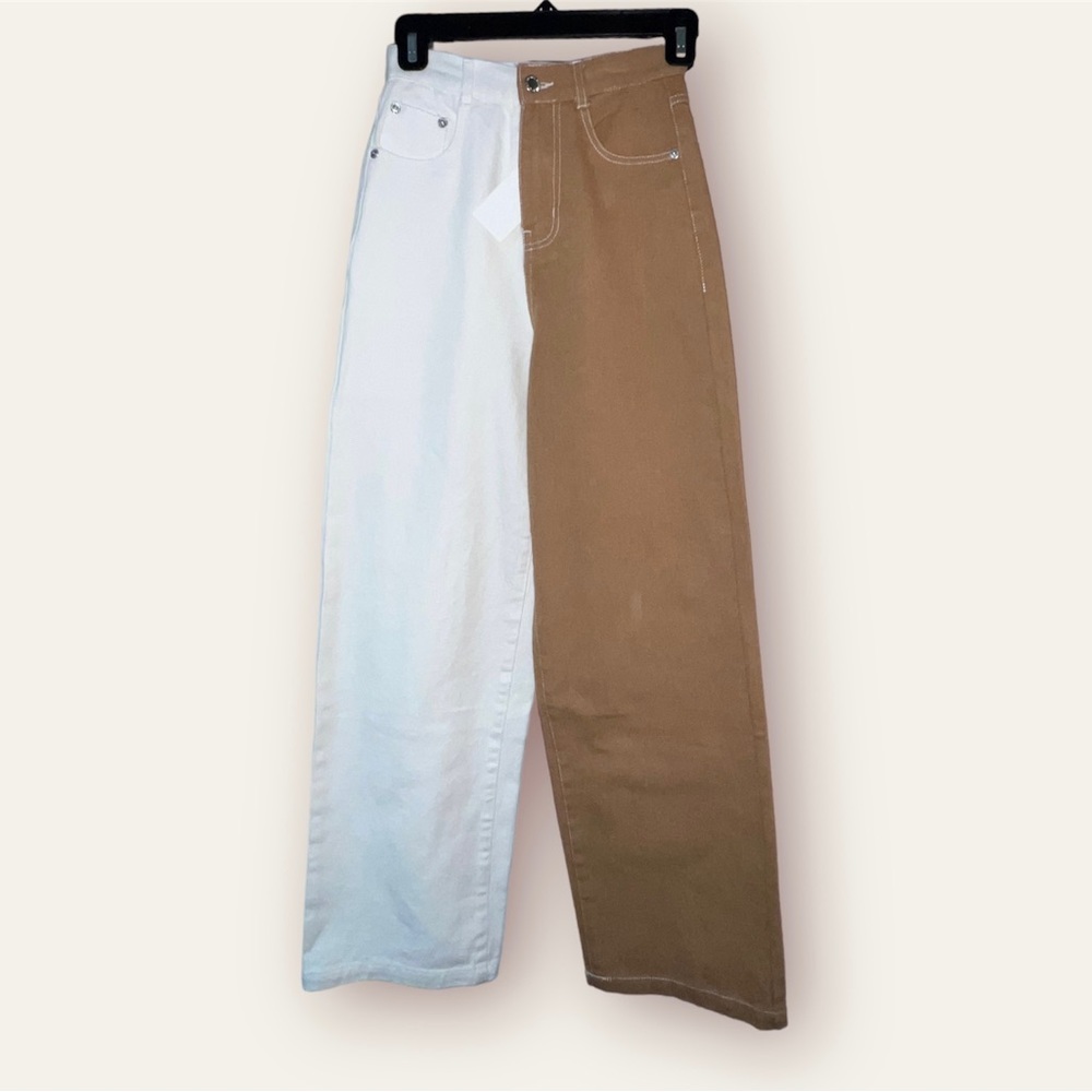 Shekou High-Rise Two-Toned Jeans